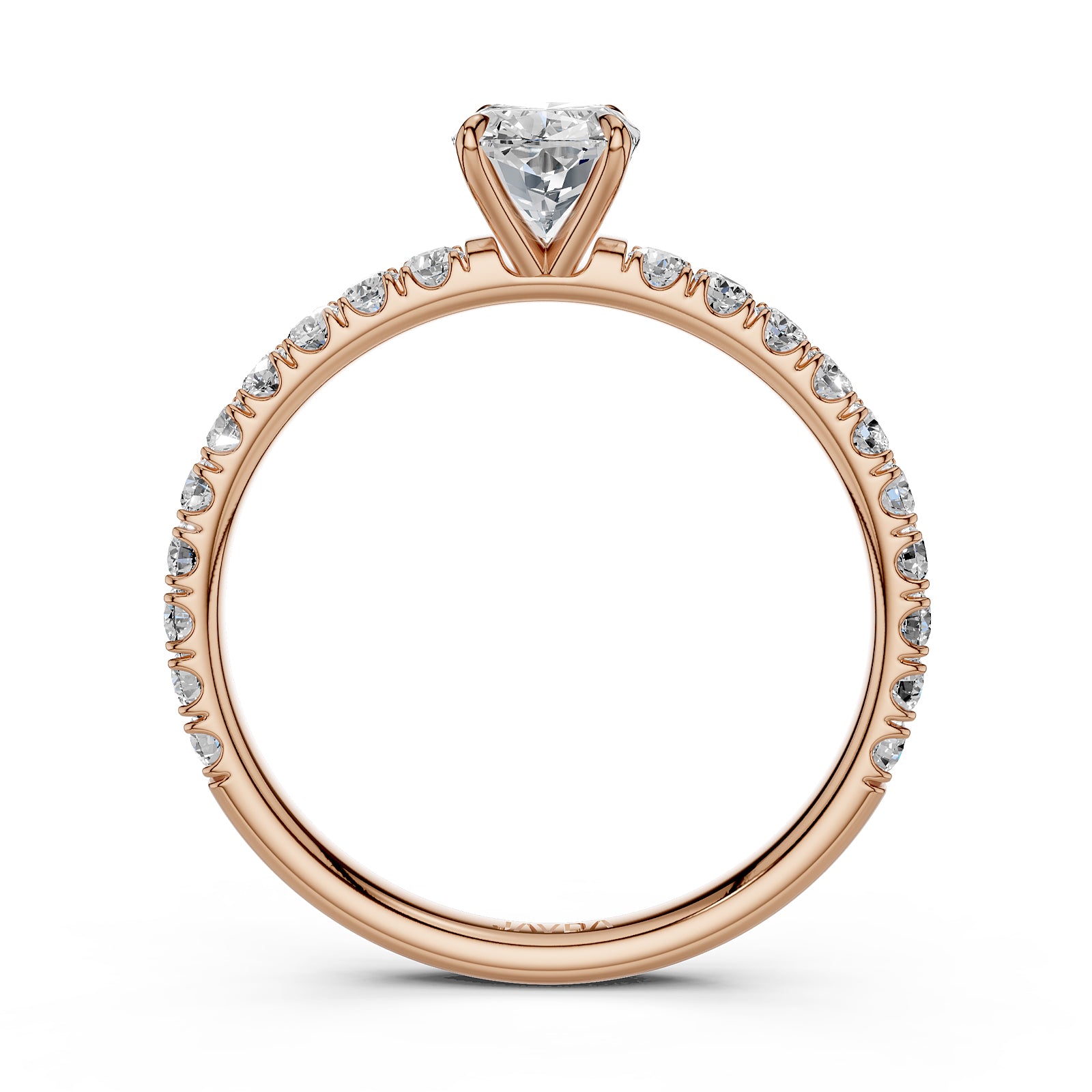 Cushion Lab Grown Diamond Engagement U Cut Prong Setting Ring